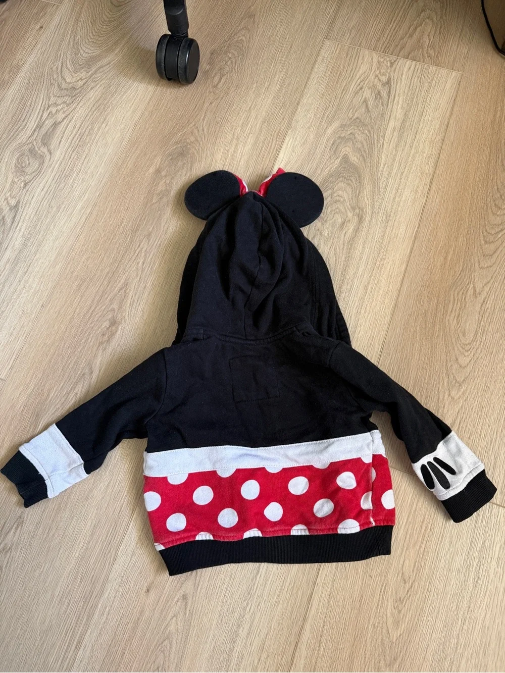 Disney Minnie Mouse Black and Red Polka Dot Hooded Jacket
